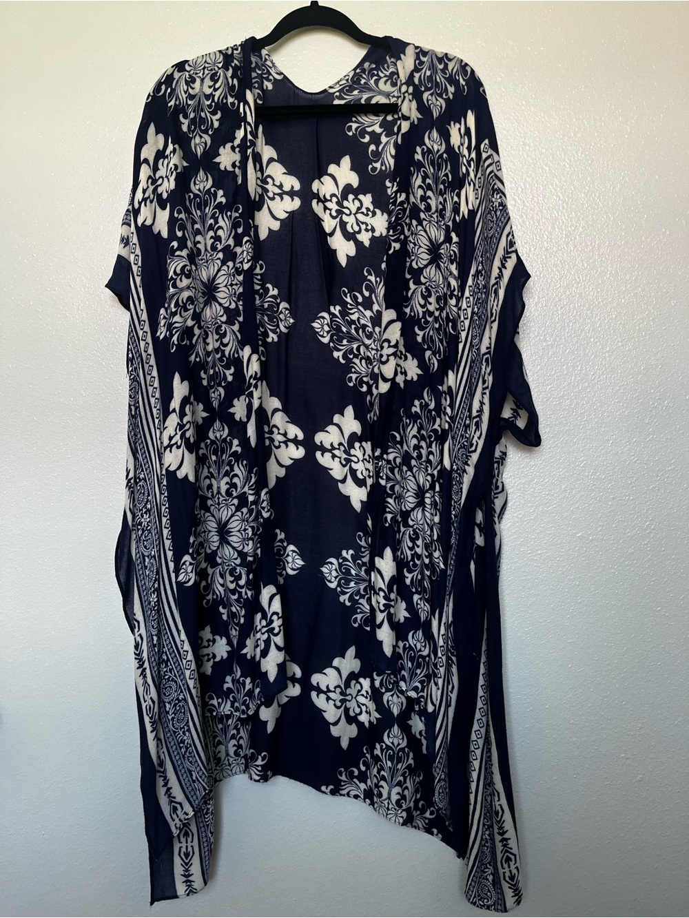 Navy Blue and White Bandanna Style Sarong